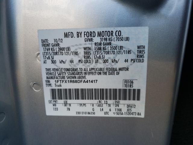 2013 FORD F150 SVT R 1FTFX1R68DFA41417