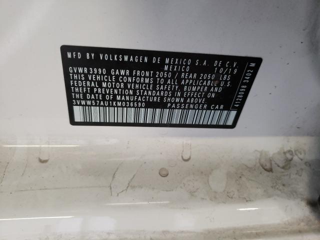 2019 VOLKSWAGEN GOLF S 3VWW57AU1KM036590