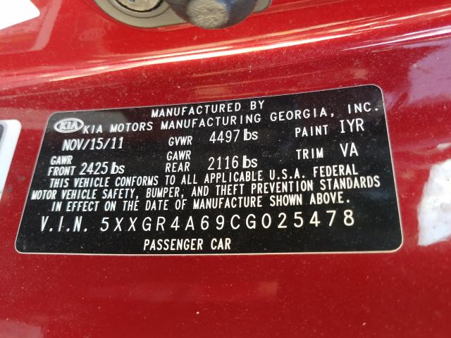 2012 KIA OPTIMA 5XXGR4A69CG025478
