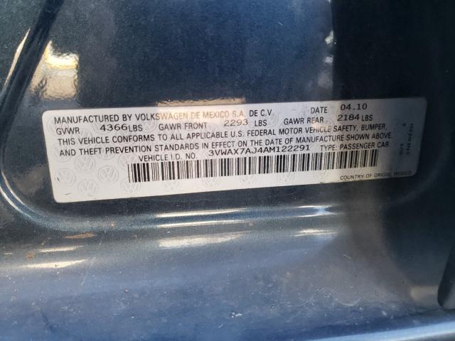 2010 VOLKSWAGEN JETTA LIMI - 3VWAX7AJ4AM122291