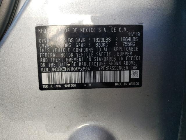 2019 HONDA FIT LX 3HGGK5H41KM753597