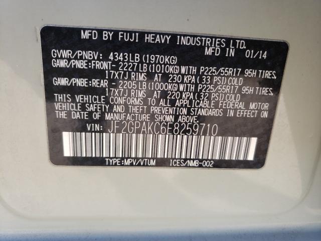 2014 SUBARU XV CROSSTR JF2GPAKC6E8259710