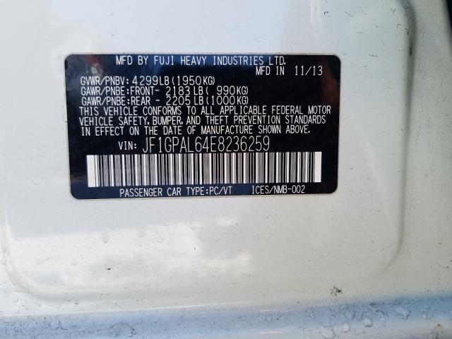 2014 SUBARU IMPREZA SP JF1GPAL64E8236259