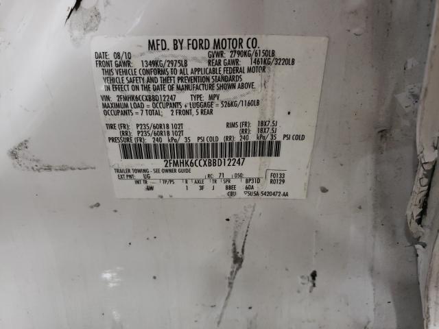 2011 FORD FLEX SEL 2FMHK6CCXBBD12247