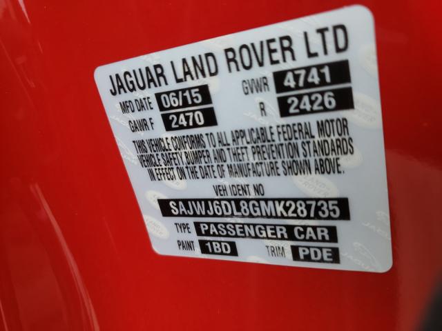 2016 JAGUAR F-TYPE R SAJWJ6DL8GMK28735