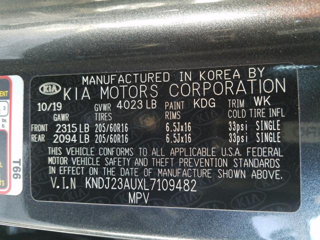 2020 KIA SOUL LX KNDJ23AUXL7109482