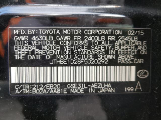 2015 LEXUS IS 350 JTHBE1D28F5020292