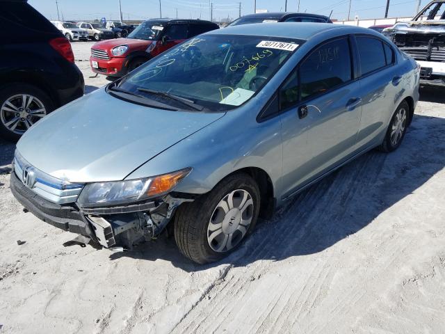 2012 HONDA CIVIC HYBR JHMFB4F20CS007669