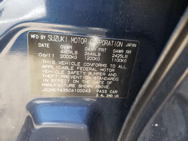 2012 SUZUKI KIZASHI SE JS2RE9A35C6100043