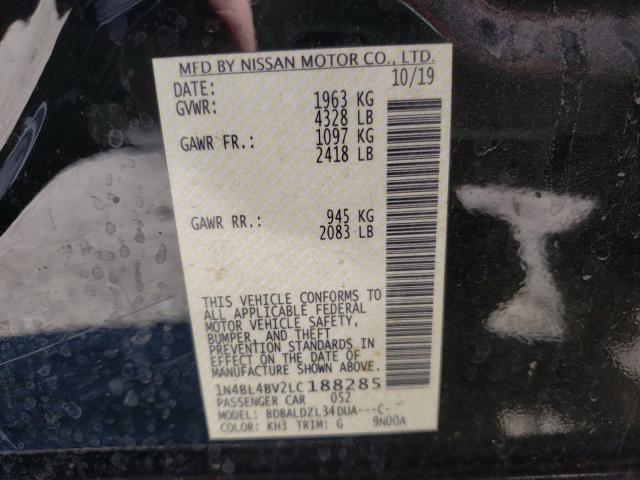 2020 NISSAN ALTIMA S 1N4BL4BV2LC188285