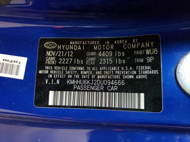 2013 HYUNDAI GENESIS CO KMHHU6KJ2DU094666
