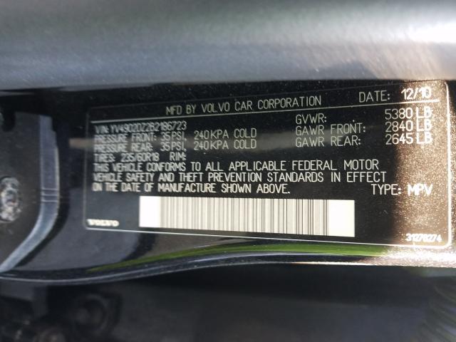 2011 VOLVO XC60 T6 YV4902DZ2B2186723