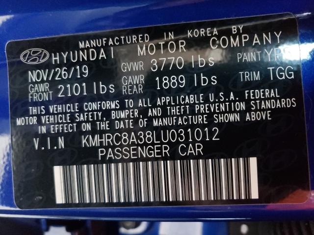 2020 HYUNDAI VENUE SEL KMHRC8A38LU031012