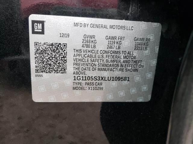 2020 CHEVROLET IMPALA PRE 1G1105S3XLU109581