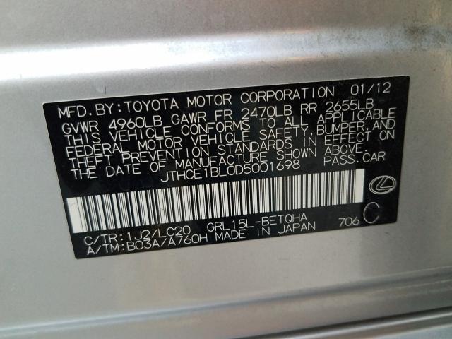 2013 LEXUS GS 350 JTHCE1BL0D5001698