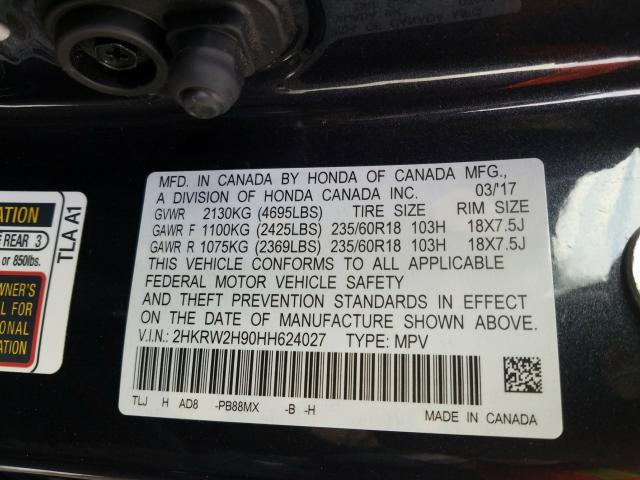 2017 HONDA CR-V TOURI 2HKRW2H90HH624027
