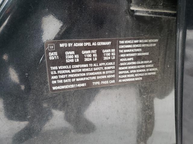 2011 BUICK REGAL CXL W04GW5EV2B1140461