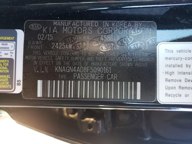 2015 KIA OPTIMA HYB KNAGN4AD8F5090161