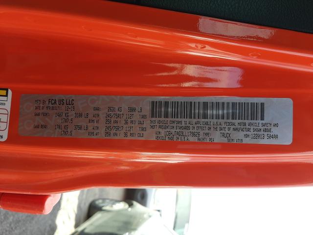 2020 JEEP GLADIATOR 1C6HJTAG3LL179626