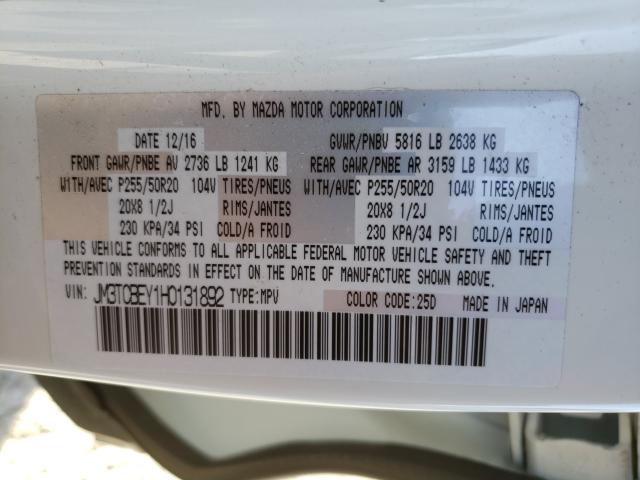 2017 MAZDA CX-9 SIGNA JM3TCBEY1H0131892