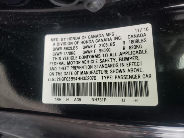 2017 HONDA CIVIC TOUR 2HGFC3B94HH352070