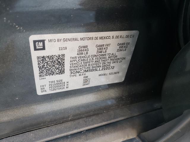 2020 CHEVROLET TRAX PREMI 3GNCJMSB5LL210172