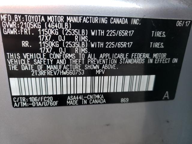2017 TOYOTA RAV4 XLE - 2T3RFREV7HW660753
