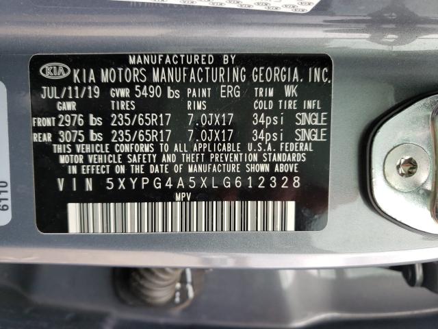 2020 KIA SORENTO S 5XYPG4A5XLG612328