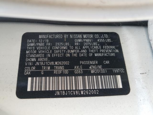 2020 NISSAN ROGUE SPOR JN1BJ1CV8LW262002