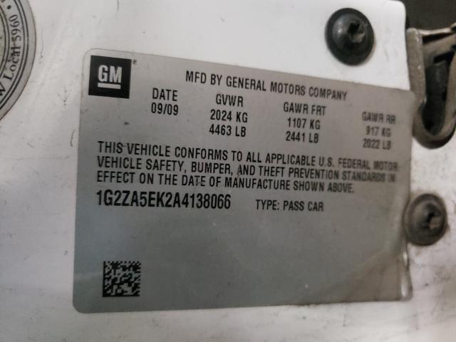 2010 PONTIAC G6 1G2ZA5EK2A4138066
