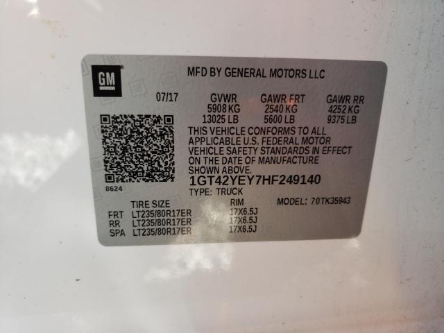 2017 GMC SIERRA K35 1GT42YEY7HF249140