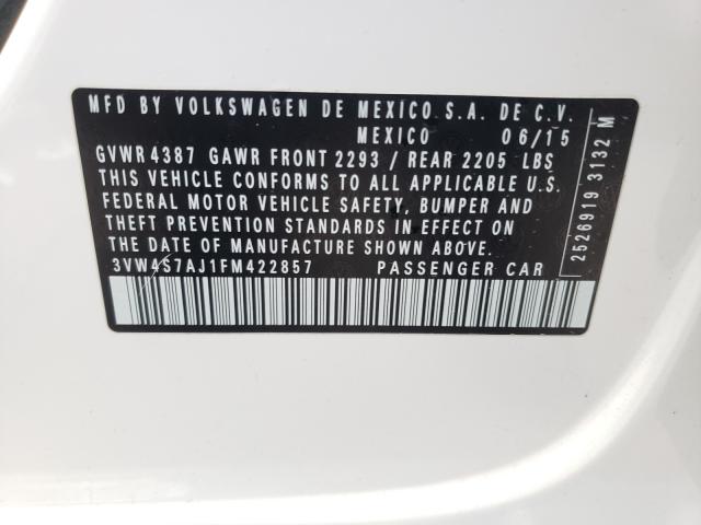 2015 VOLKSWAGEN JETTA GLI 3VW4S7AJ1FM422857