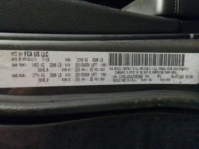 2018 DODGE DURANGO SX 1C4RDJAG9JC482965