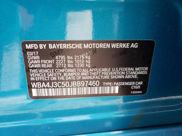 2018 BMW 430XI GRAN WBA4J3C50JBB97460