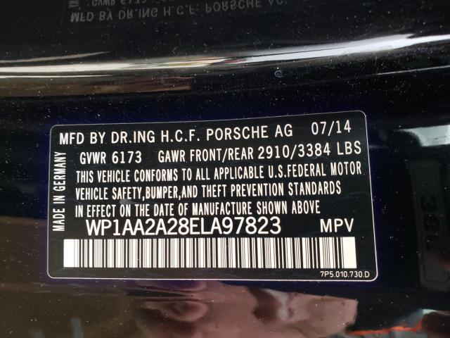2014 PORSCHE CAYENNE WP1AA2A28ELA97823
