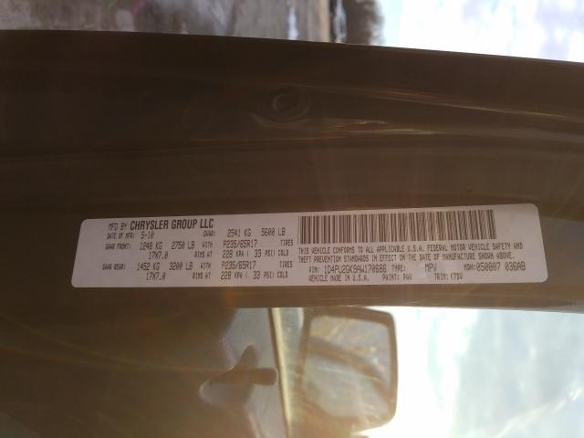 2010 DODGE NITRO SE 1D4PU2GK9AW170686