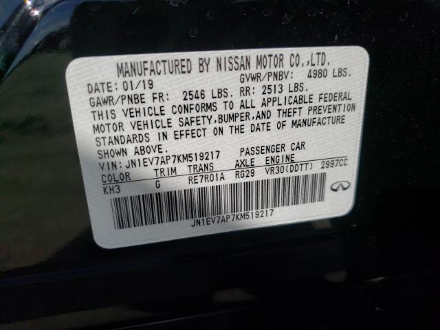 2019 INFINITI Q50 LUXE JN1EV7AP7KM519217