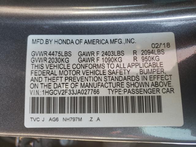 2018 HONDA ACCORD SPO - 1HGCV2F33JA027766