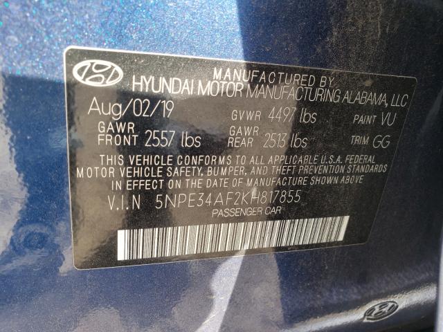 2019 HYUNDAI SONATA LIM 5NPE34AF2KH817855