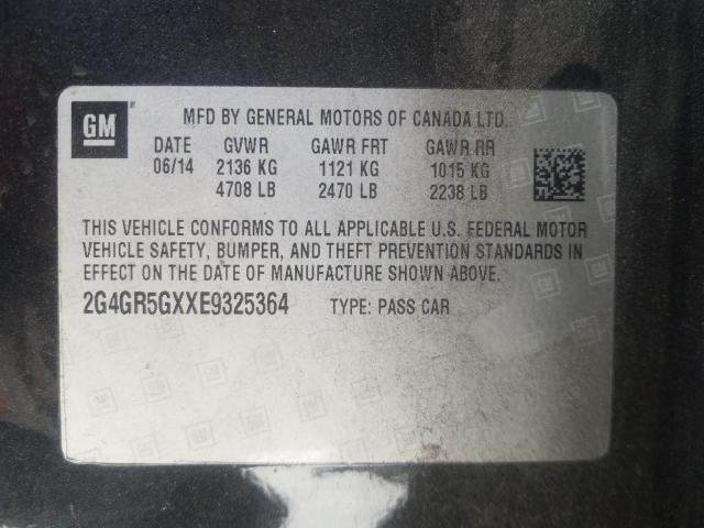 2014 BUICK REGAL PREM 2G4GR5GXXE9325364