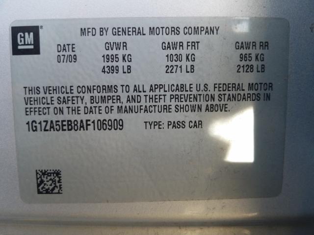 2010 CHEVROLET MALIBU 1G1ZA5EB8AF106909