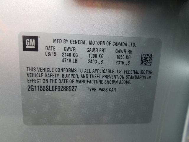 2015 CHEVROLET IMPALA LTZ 2G1155SL0F9288927