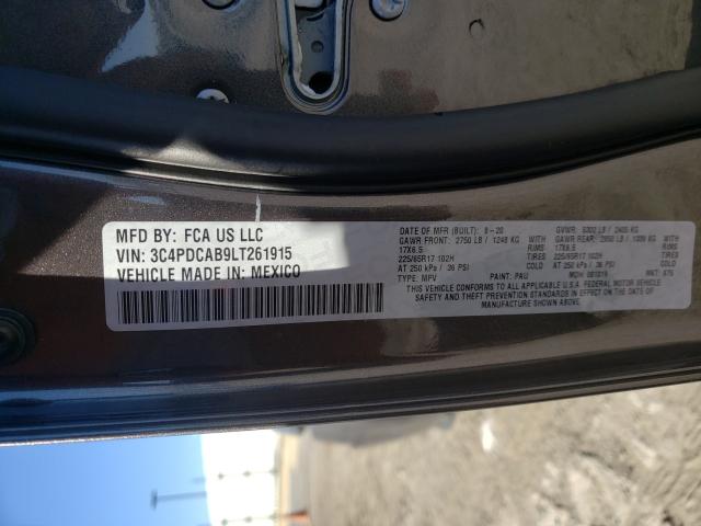 2020 DODGE JOURNEY SE 3C4PDCAB9LT261915