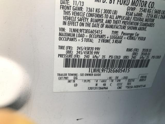 2014 LINCOLN MKS 1LNHL9FT3EG605415