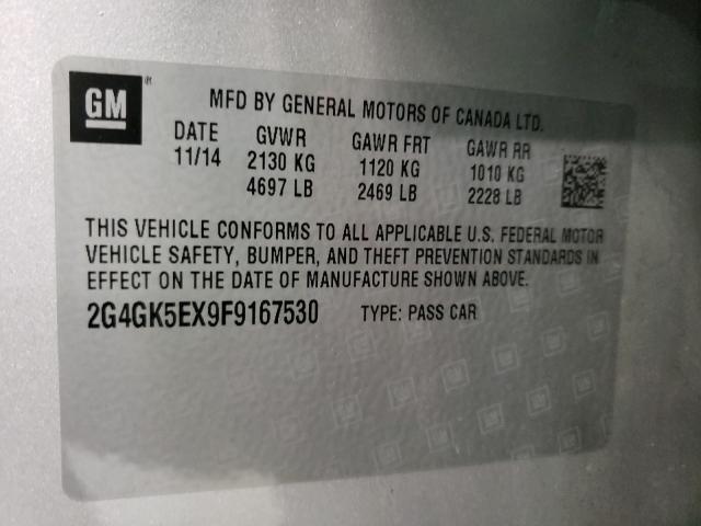 2015 BUICK REGAL 2G4GK5EX9F9167530