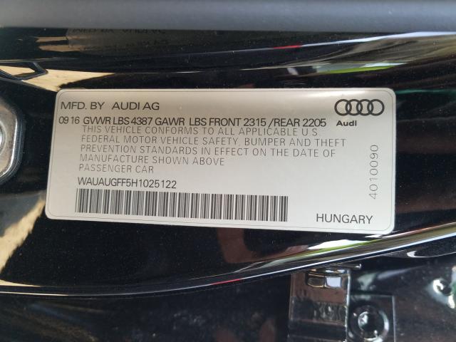 2017 AUDI A3 PREMIUM WAUAUGFF5H1025122