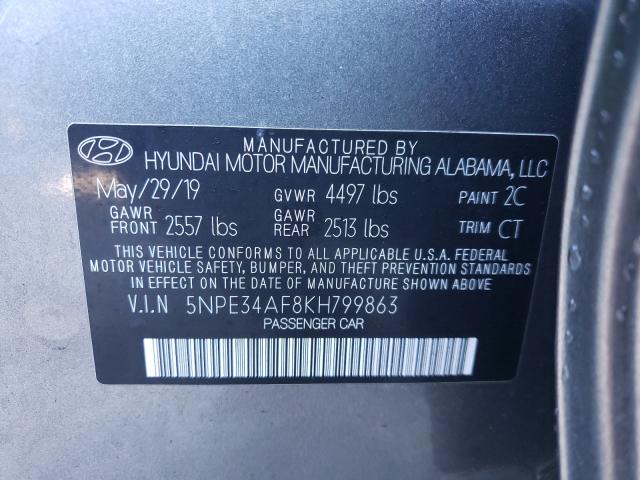2019 HYUNDAI SONATA LIM 5NPE34AF8KH799863