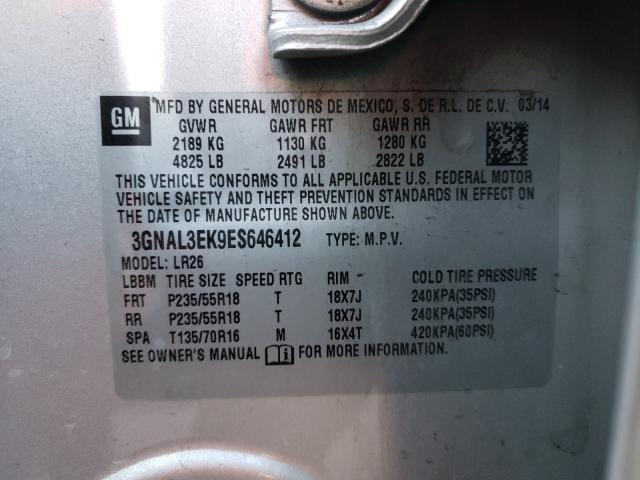 2014 CHEVROLET CAPTIVA LT - 3GNAL3EK9ES646412