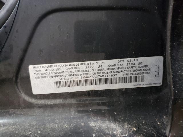 2010 VOLKSWAGEN JETTA LIMI 3VWAZ7AJ7AM114633