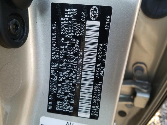 2018 TOYOTA AVALON HYB 4T1BD1EB2JU061367
